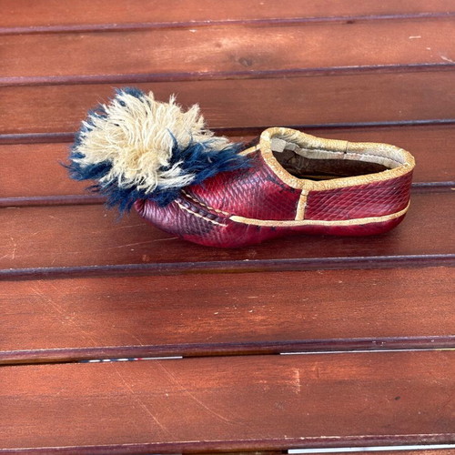 Leather Tsarouhi handmade used decorative