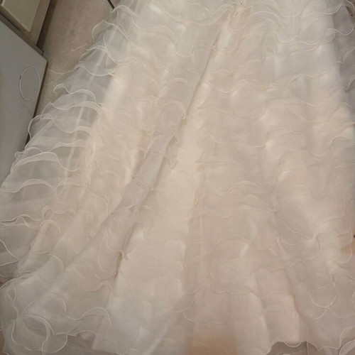 Handmade bridal skirt muslin tulle satin size small like new