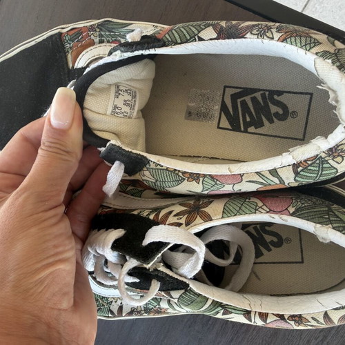 Vans Old Skool sneakers with floral tropical print, size EUR 38