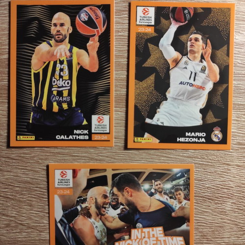 Panini Euro League Turkish Airlines 2024-25 stickers like new, pack of 18