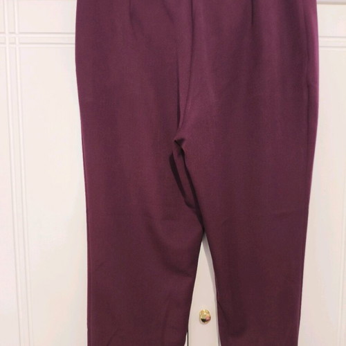 Plus Size S Pants new, crepe purple eggplant color