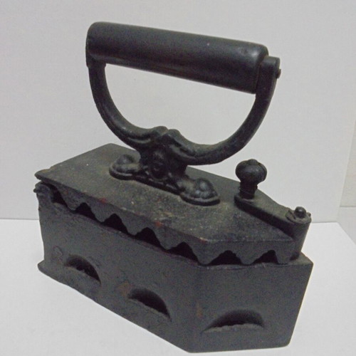 Old cast iron charcoal iron vintage collectible