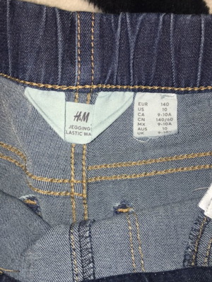 Παντελόνι jeans H&M για κορίτσια, σαν καινούργιο, μέγεθος 140 cm