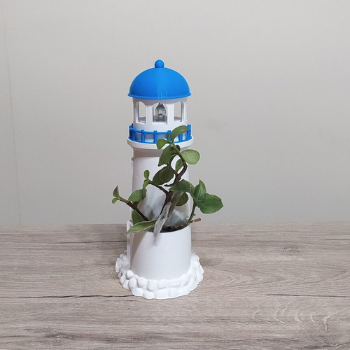 Large Cycladic Lighthouse 3D Printed Decorative Planter New