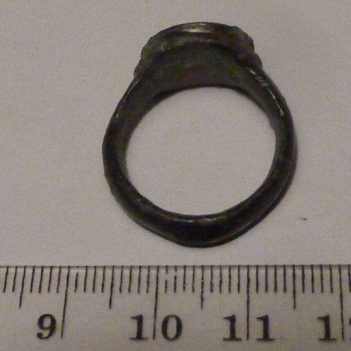 Antique Revival Bronze Ring with Cross used