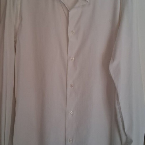 Zara Man Slim Fit λευκό βαμβακερό-elastan πουκάμισο νούμερο S μεταχειρισμένο
