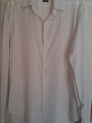 Zara Man Slim Fit λευκό βαμβακερό-elastan πουκάμισο νούμερο S μεταχειρισμένο