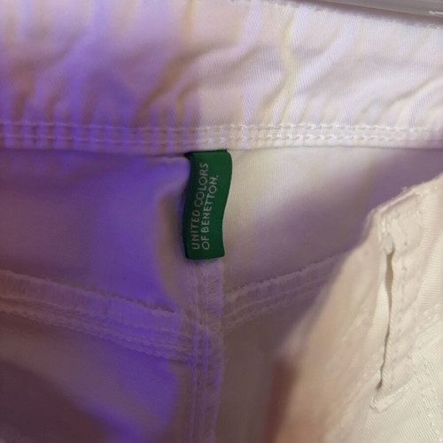 Benetton women's white pants like new, size S