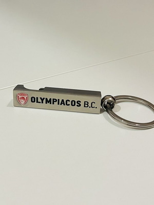 Olympiacos BC keychain bottle opener