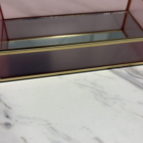 Decorative tray with mirror and gold frame like new