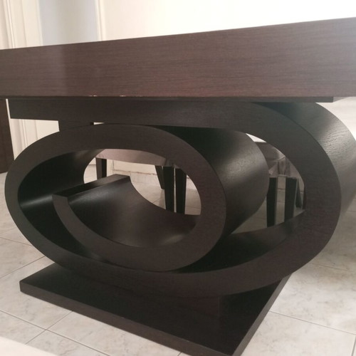 Dining table with 6 chairs used, dimensions 1.80x1.00 with extension