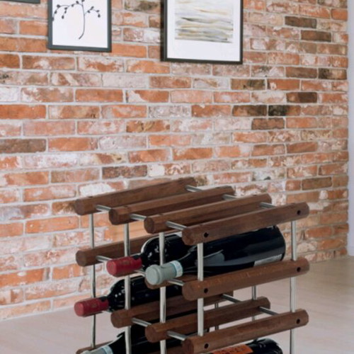 Wine bottle rack made of solid walnut wood, like new, 12 bottles