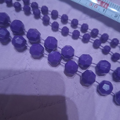 Necklaces pack of 4 used with black and purple beads, metal color