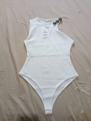 Боди Zara ново с етикети, бяло, размер S