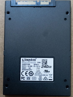 Kingston SA400S37/240G SSD 240GB, υγεία 82%, μεταχειρισμένος