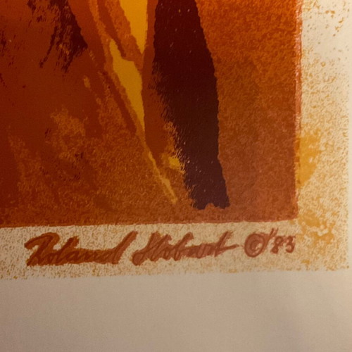 Silk screen print 1983 new, printed by Roland machine at Drupa