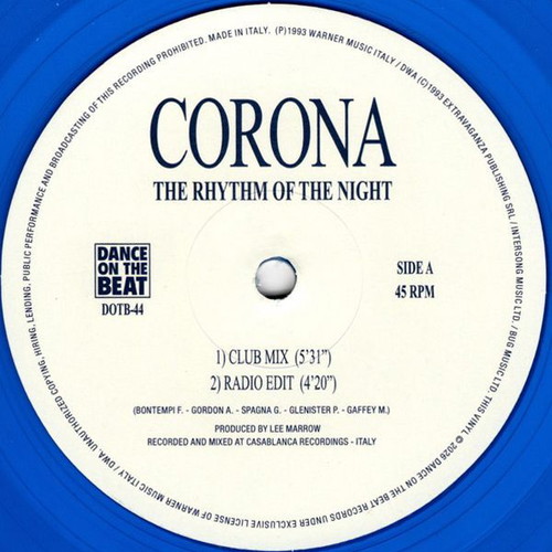 Corona The Rhythm Of The Night vinyl new, electronic