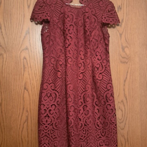 Burgundy mini dress