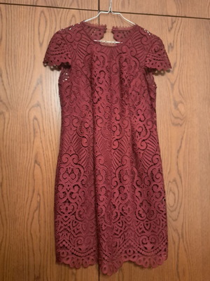 Burgundy mini dress