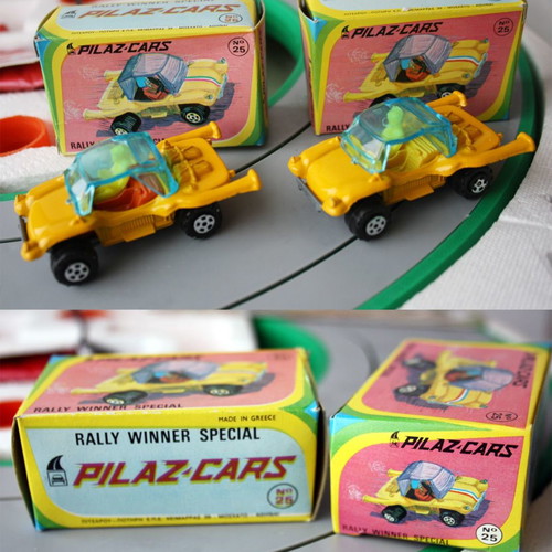 KB Vasileiadis racetrack new with 2 Polfi Toys Pilaz toy cars