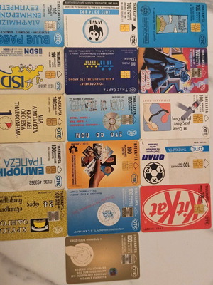 Phone cards used, 15 pieces of 100 units