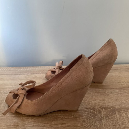 See by Chloé suede pink platform shoes size 36