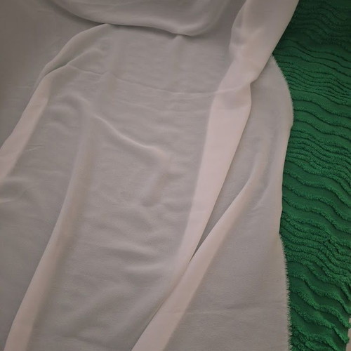 Ice white georgette fabric like new, 1.10m x 2m
