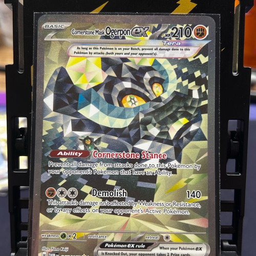 cornerstone mask ogerpon ex pokemon card value Pokemon Card Cornerstone Mask Ogerpon ex SAR 216/187 sv8a Terastal Fes   GLIT Japanese Hobby Shop