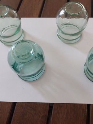 Glass cupping set like new, 4 pieces