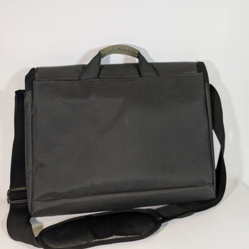 X-CASE laptop bag used, gray, with strap wear
