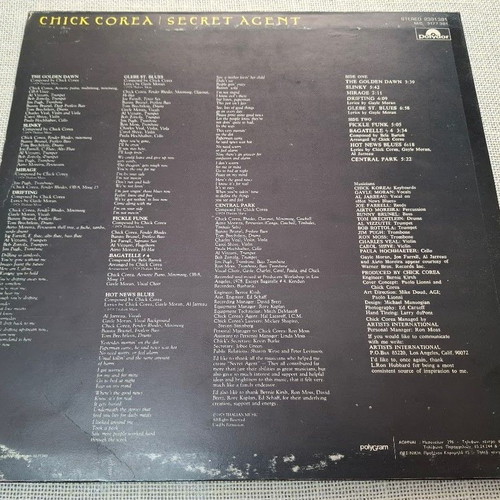 Chick Corea Secret Agent LP like new, jazz
