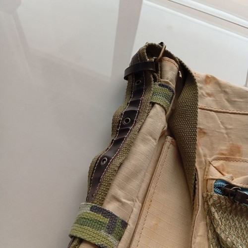 Sisley crossbody bag used beige and blue