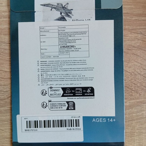 3D Metal Model Airplanes Set new, pack of 3