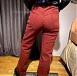  Κόκκινο παντελόνι Ίσια γραμμή Νο 38