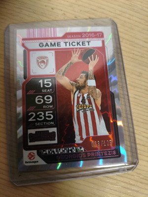 Georgios Printezis Game Ticket 33/125 new