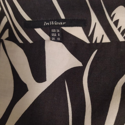Midi skirt black and white A-line like new