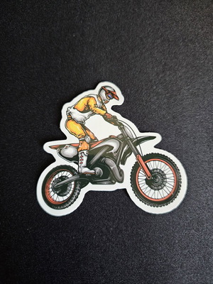 Αυτοκόλλητο Motocross Rider αδιάβροχο, καινούργιο