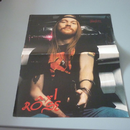 Axl Rose double collectible poster from Blek magazine used