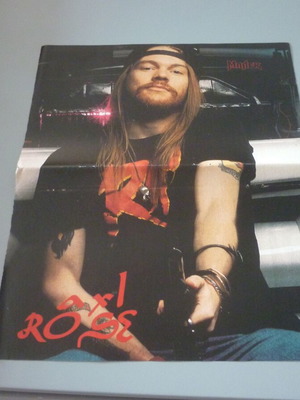 Axl Rose διπλή συλλεκτική αφίσα από περιοδικό Μπλεκ μεταχειρισμένη