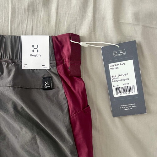 Haglöfs Lite Slim Pant Women, aubergine and magnetite