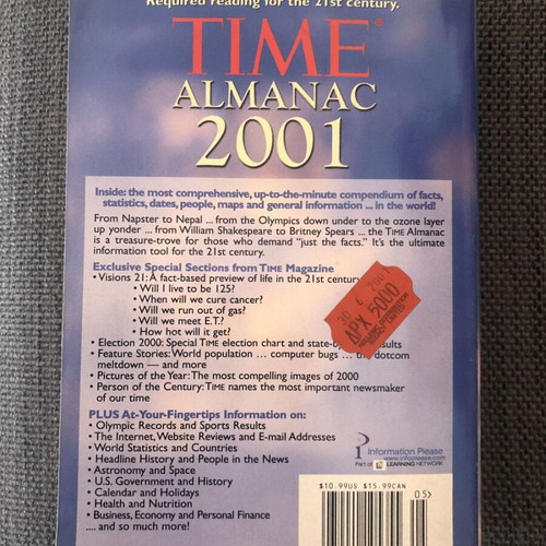 Time Almanac 2001 book used, English