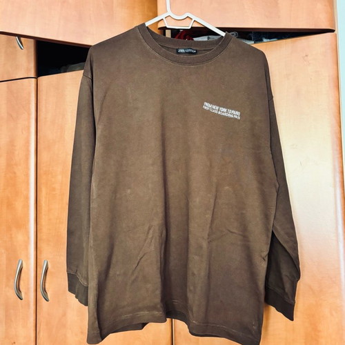 Zara women's sweatshirt brown oversized size M