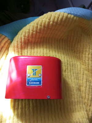 Savings bank piggy bank used