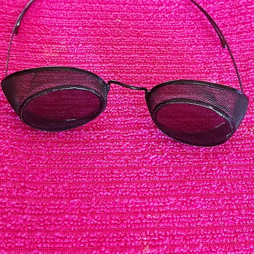 English Railway Glasses used, circa 1860 with original leather case