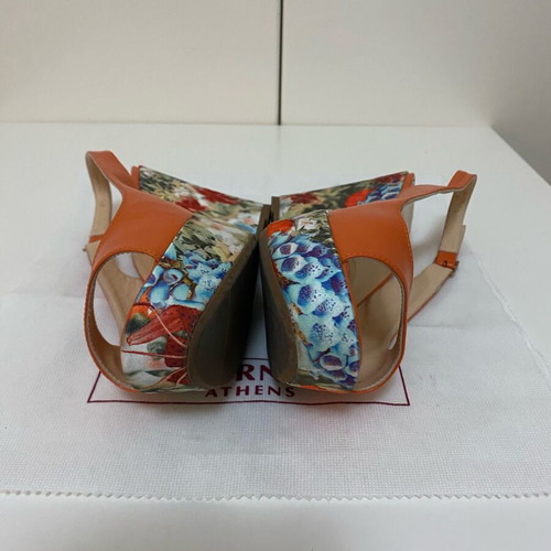 Platform sandals like new, size 38, orange