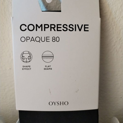 Oysho opaque 80 den tights new, size small, black
