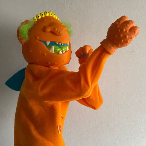 Boink'rs Okee Dokee Monster Boxer Puppet 1986 used vintage toy