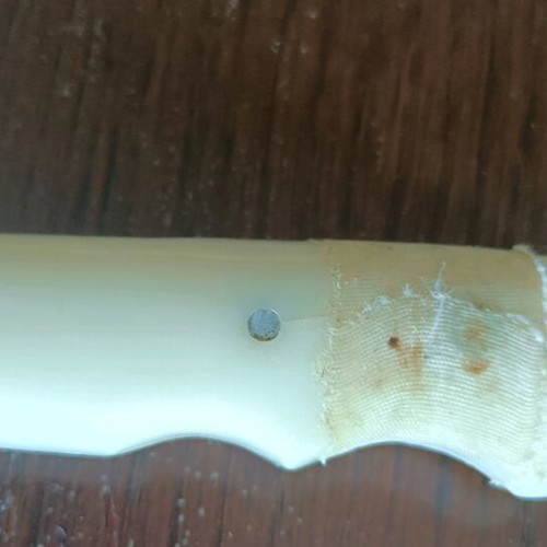 Cretan knife like new with steel blade and bone handle