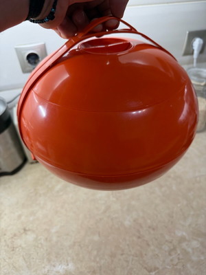Vintage Space Age Picnic Set "Ball" SVB Italy 1970s used, orange