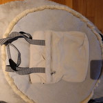 Kipling bag beige with striped adjustable strap new